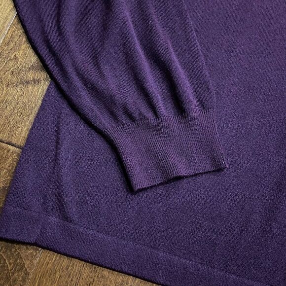 Jhane Barnes Casual Fit Burgundy Polo Lightweight Silk Sweater Top Men's Size XL - Picture 4 of 9